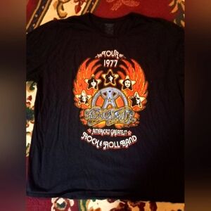 Aerosmith 1977 Tour Concert T Shirt Men's Size XXXL From 2023 Rag Doll Merch